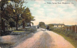 Montgomery Alabama Pickets Springs Road Vintage Postcard JE359807