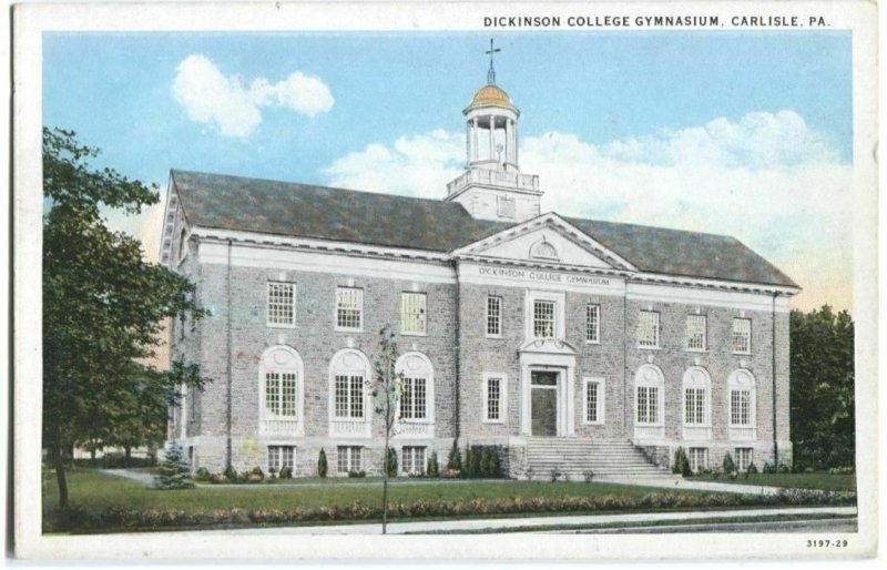 Postcard Dickinson College Gymnasium Carlisle PA