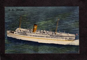 S S Florida Steamer Steamship Steam Ship Cruise Ship Liner Postcard Miami