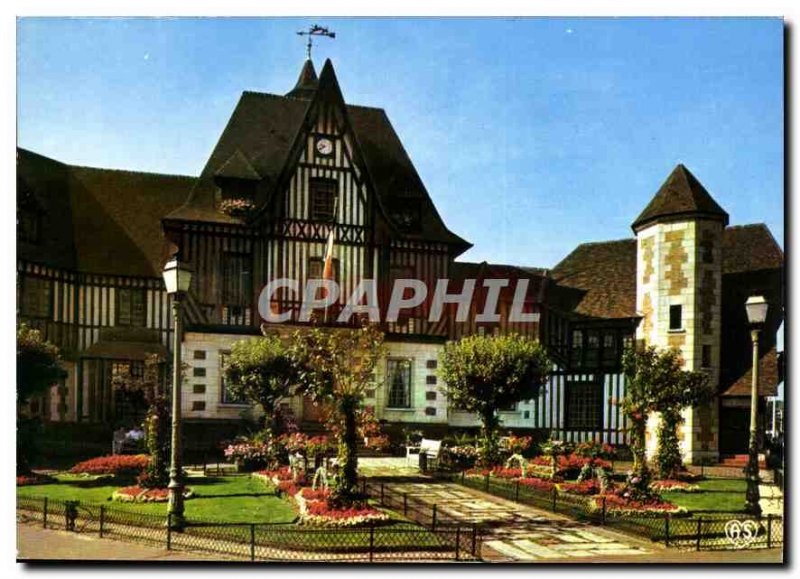 Modern Postcard Deauville Calvados Beach Hotel de Ville Fleurie