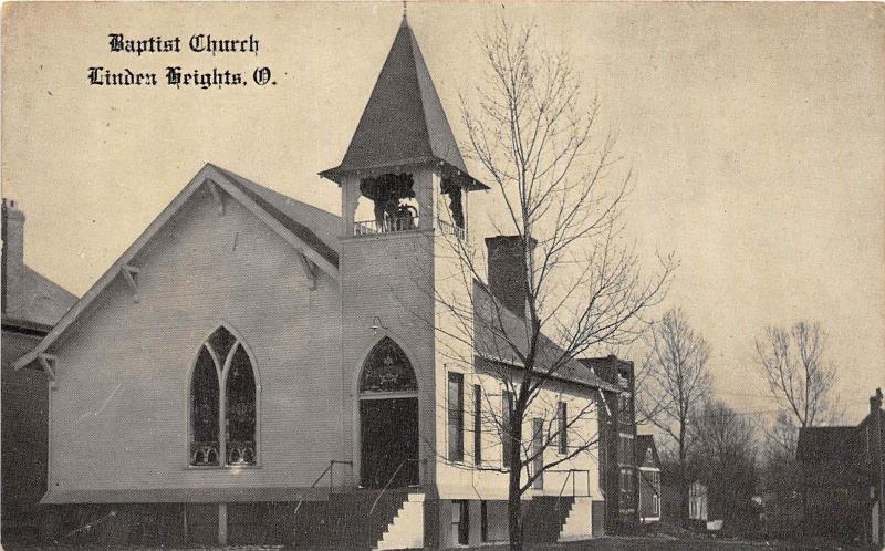 C2/ Linden Heights Columbus Ohio Postcard Baptist Church Building  c1910