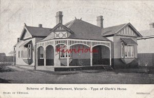 Postcard Scheme State Settlement Victoria Clerk's Home Australia