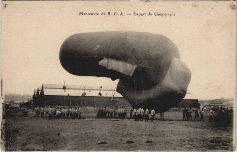 PC BALLOON MANOEUVRE DE B.C.A. DEPART DU CAMPEMENTS AVIATION (a28637)