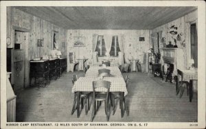 Savannah Georgia GA Mirror Camp Restaurant Interior Vintage Postcard