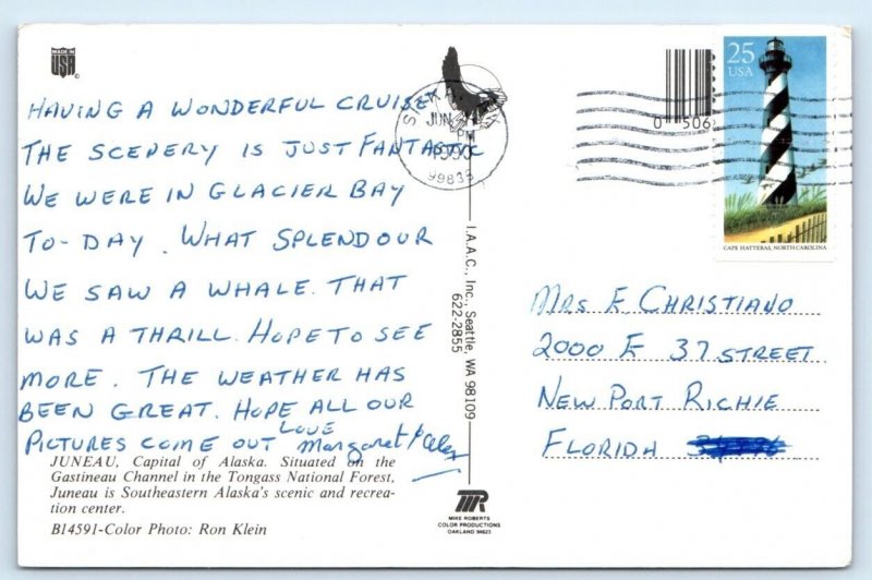 JUNEAU Alaska USA 4x6 Postcard