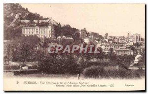 Postcard Old Hyeres Vue Generale decision Avenue Godillot