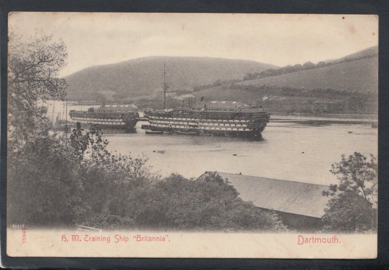 Devon Postcard - H.M.Training Ship Britannia, Dartmouth     RS19107
