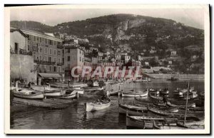 Old Postcard Villefranche Sur Mer Port Boat