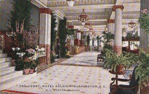 Postcard Lobby Hotel Raleigh Washington D.C.