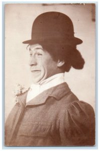 c1910's Goofy Face Humor England United Kingdom UK RPPC Photo Antique Postcard