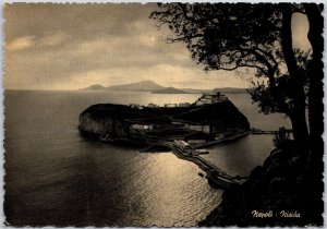 Napoli - Nisida Italy Islet Ocean View and Mountains by Far Postcard