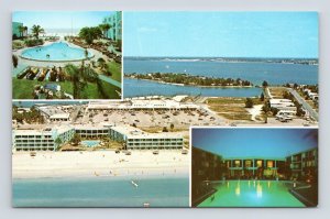 Multi View Happy Dolphin Inn St Petersburg Florida FL UNP Chrome Postcard H17