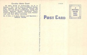 HILLIARD, Florida FL   CAVALIER MOTOR COURT~JE Ennis  Roadside Motel  Postcard