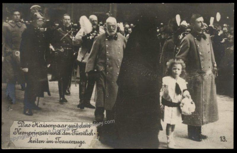 Austria WWI Kaiser Karl Franz Joseph Funeral Zita Otto  RPPC 65698