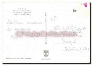 Modern Postcard Paris Arc De Triomphe Seen Depus Le Rond Point