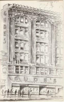 CA   LOS ANGELES   GUDE'S DEPARTMENT STORE a/s postcard