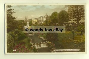 tp8376 - Hants - The Upper Gardens by Stream c1957, in Bournemouth -  postcard