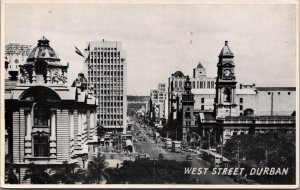 South Africa West Street Durban Vintage Postcard C039