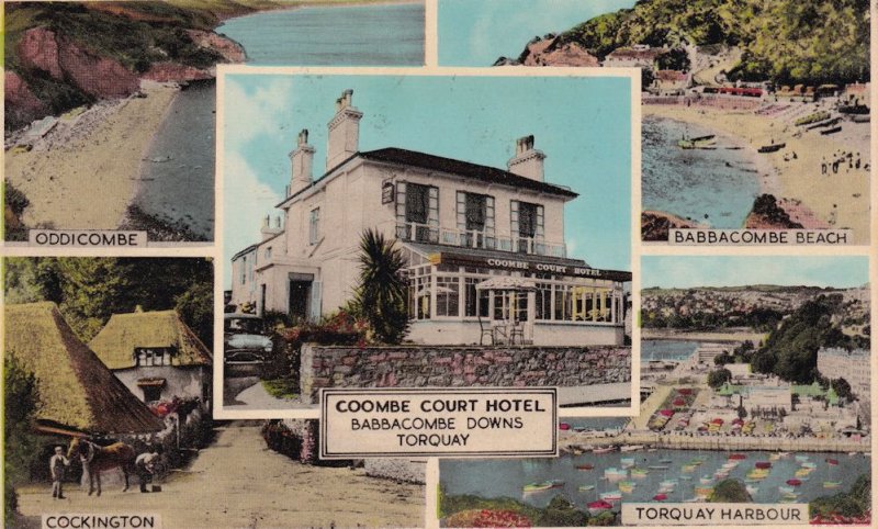 Coombe Court Hotel Torquay Babbacombe Downs Postcard