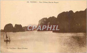 Old Postcard Tonkin Halong Bay (Island of the Monkeys)