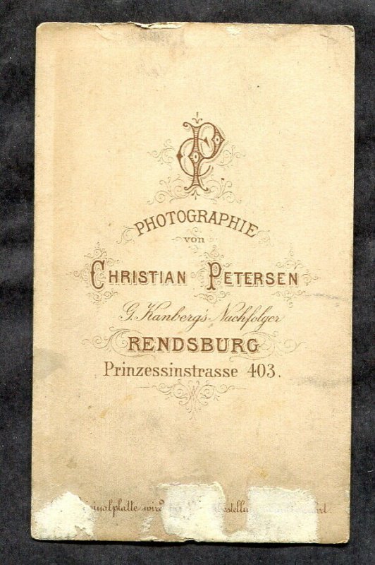 t24 - GERMANY Military 1870s CDV Photo Officer Bayonet. By Petersen Rendsburg