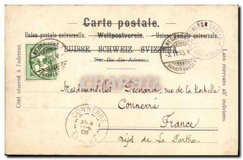 Old Postcard Rheinfall