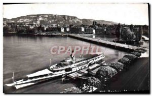 Modern Postcard Geneva General View Boat