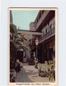 Postcard Courtyard Candles, New Orleans, Louisiana