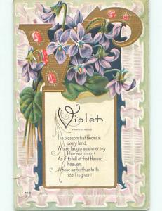 Pre-Linen VIOLET FLOWER DESCRIPTION - FAITHFULNESS - PRETTY FLOWERS k4320