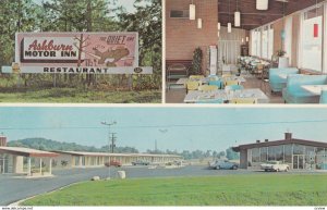 ASHBURN, Georgia, 1940-60s; Ashburn Motor Inn Restaurant Sign, Parking Lot, I...
