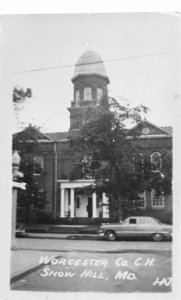 G11/ Snow Hill Maryland RPPC Postcard c1950s Worcester County Court House