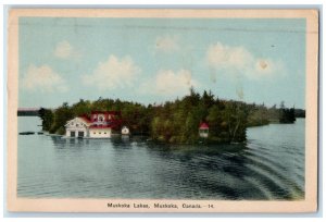 1940 Big House, Bandstand, Muskoka Lakes Musoka Ontario Canada Postcard