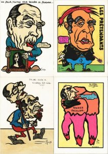 LARDIE Artist Signed ALL LIMITED EDITION POLITIC SATIRE 54 Vintage PC. (L2921)