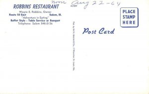 Salem Illinois Robbins Restaurant Vintage Postcard AA35194