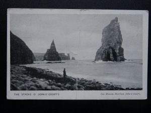 Scotland THE STACKS O' JOHN O' GROAT'S - Old Postcard by Geo Manson