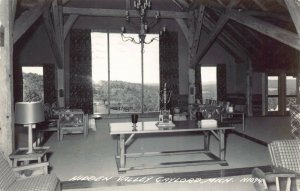 Real Photo Postcard Interior of Lodge at Hidden Valley Gaylord, Michigan~128013