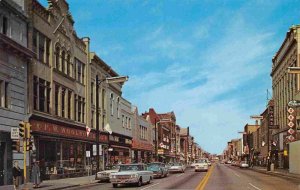 Main Street Woolworth Crown Drug Store Cars Racine Wisconsin postcard