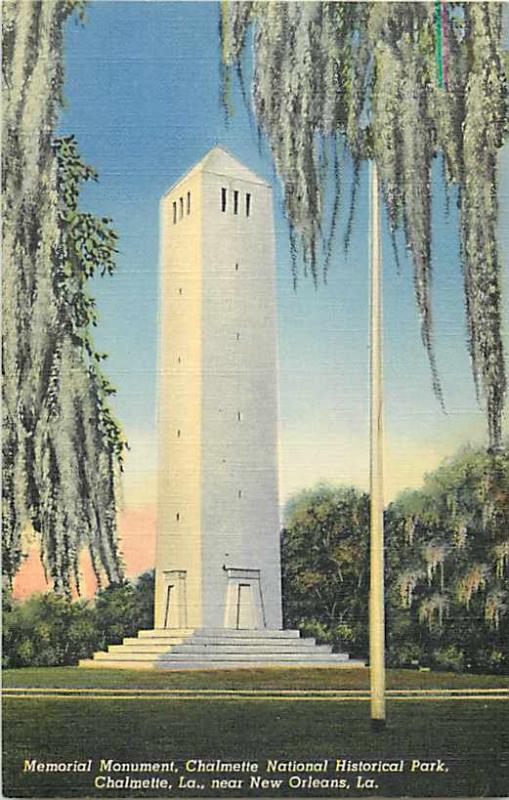 Memorial Monument ,Chalmetie National Historical Park, Chalmetie, LA, Linen