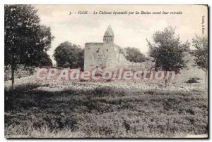 Postcard Old Ham Chateau dynamite by the Germans before retirement