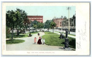 1907 Park Scene City Hall Square Oakland California CA Posted Antique Postcard