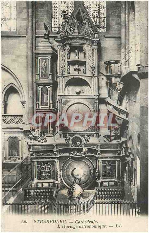 Old Postcard Strasbourg Cathedral Astronomical Clock