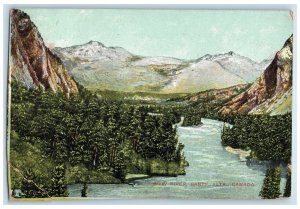 c1910 Bow River Banff Alberta Canada Antique Souvenir Mailing Postcard