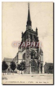 Postcard Old Ay Champagne Marne Church