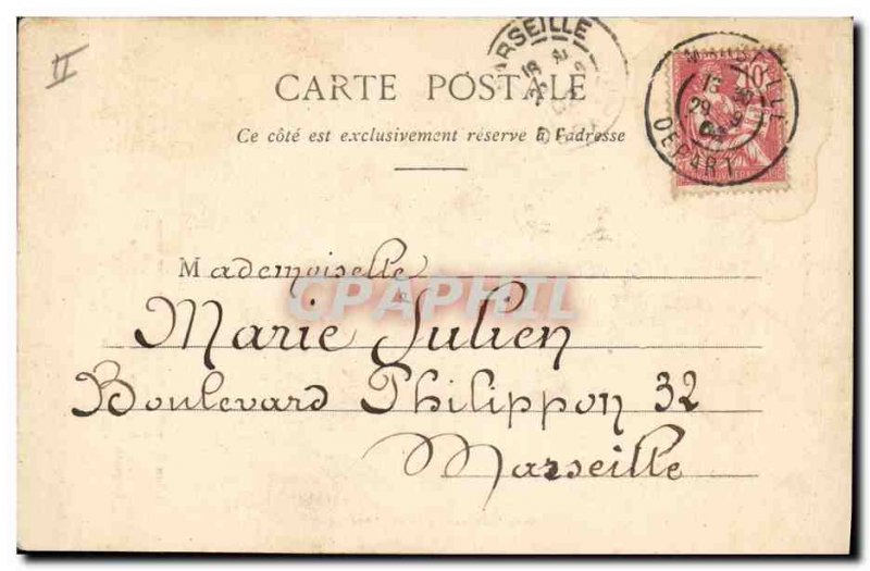 Old Postcard Fun Children Coquetry chimney sweep