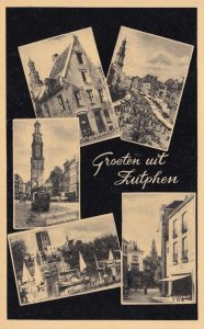 Zutphen Turlstraat Boats Multi View Dutch Old Postcard