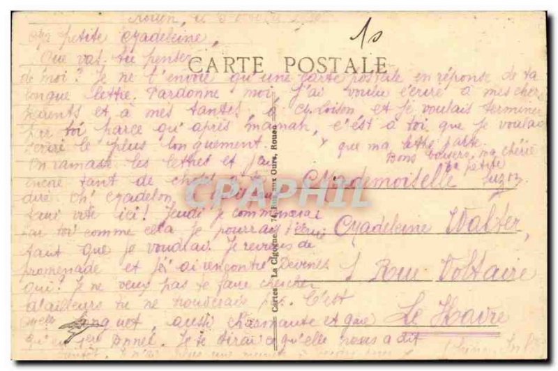 Rouen Old Postcard Cathedrame Together