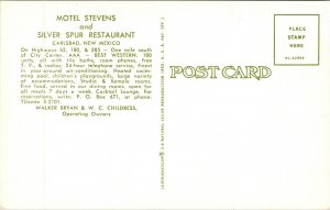 Postcard Motel Stevens & Silver Spur Restaurant in Carlsbad, New Mexico~137251