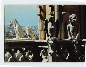 Postcard Oiseaux et monstres, La cathédrale Notre-Dame, Paris, France