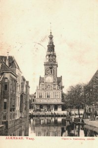 Netherlands Alkmaar Waag Vintage Postcard 03.74