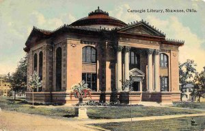 Carnegie Library Shawnee Oklahoma  1912 postcard
